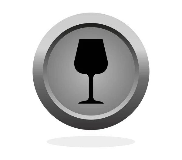 Pictogram glas wijn geïllustreerd op een witte achtergrond — Stockvector