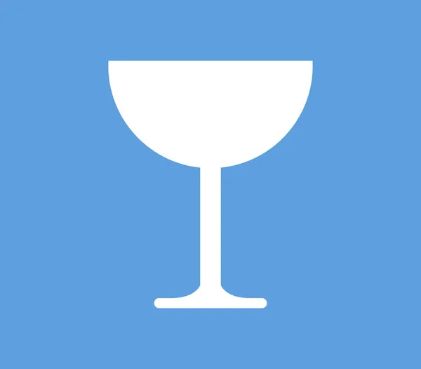Pictogram glas wijn geïllustreerd op een witte achtergrond — Stockvector