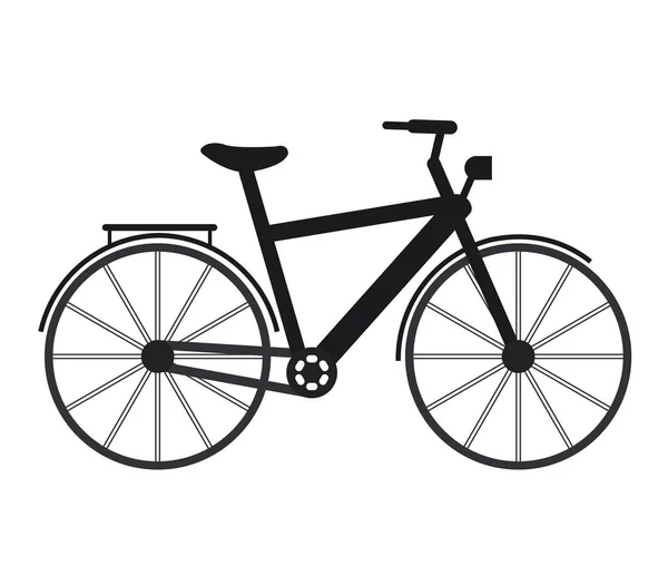 Icono de bicicleta ilustrado sobre un fondo blanco — Vector de stock