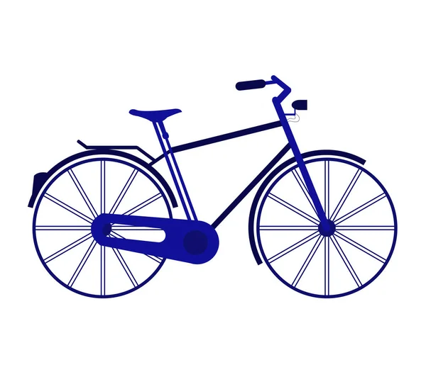 Icono de bicicleta ilustrado sobre un fondo blanco — Vector de stock