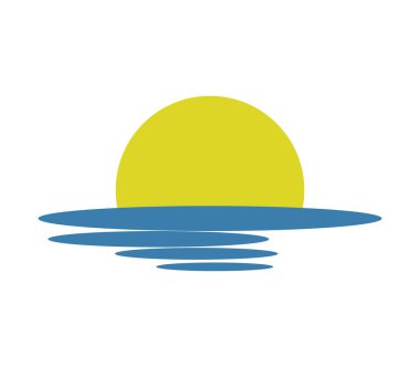 gün batımı simgesi beyaz bir arka plan üzerinde resimli