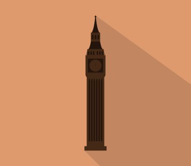 simge Big Ben beyaz bir arka plan üzerinde gösterilmiştir.