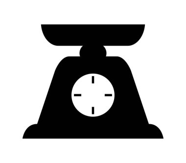 simgesi beyaz bir arka plan üzerinde mutfak ölçekler resimli