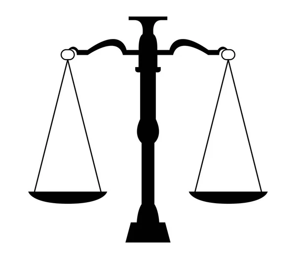 Icono de equilibrio ilustrado sobre un fondo blanco — Vector de stock