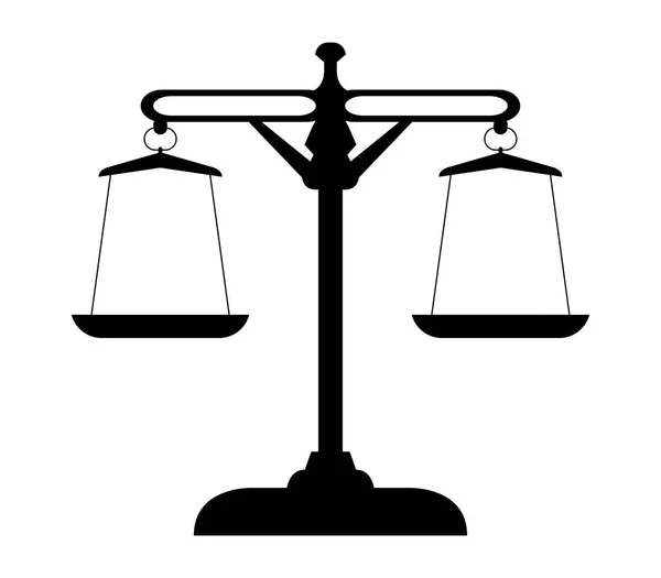 Icône de balance illustrée sur fond blanc — Image vectorielle
