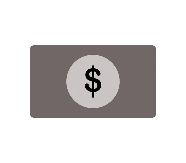 Icono del dólar ilustrado sobre un fondo blanco — Vector de stock