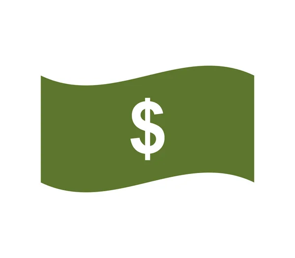 Dollar icon illustrated on a white background — Stock Vector