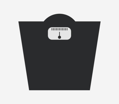 Beyaz bir arka plan üzerinde gösterilen simge banyo Baskülü