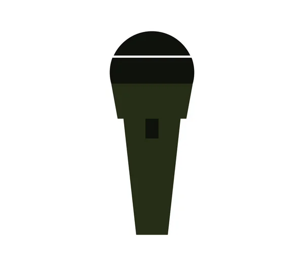 Icono del micrófono ilustrado sobre un fondo blanco — Vector de stock