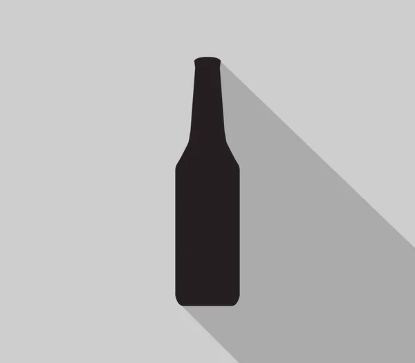 Bira şişe simgesi beyaz bir arka plan üzerinde resimli — Stok Vektör