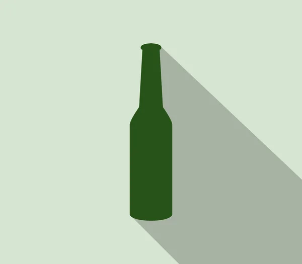 Ícone de garrafa de cerveja ilustrado em um fundo branco — Vetor de Stock