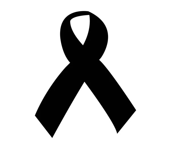 Mourning ribbon illustrated on a white background — Stock Vector