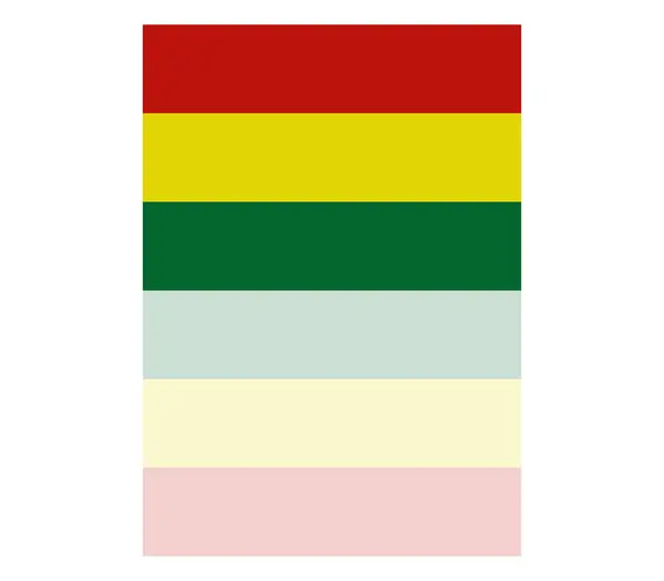 Vlag van bolivia geïllustreerd op een witte achtergrond — Stockvector