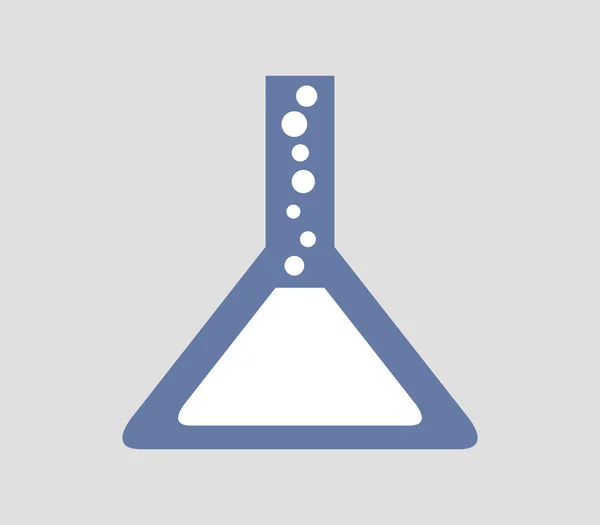 Laboratorium kolf geïllustreerd op een witte achtergrond — Stockvector