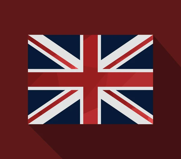Vlajka Británie na bílém pozadí — Stockový vektor