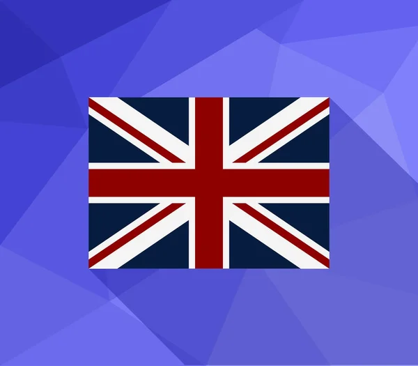白い背景で示されているイギリスの旗 — ストックベクタ