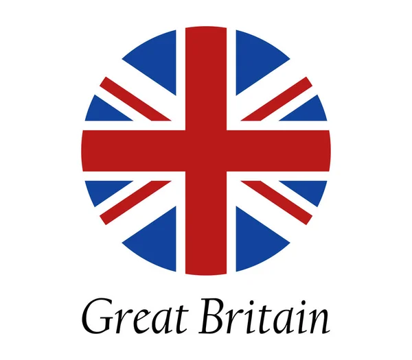 Bandera de Gran Bretaña ilustrada sobre un fondo blanco — Vector de stock