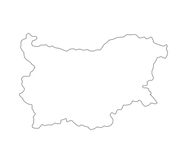 Bulharsko mapa na bílém pozadí — Stockový vektor