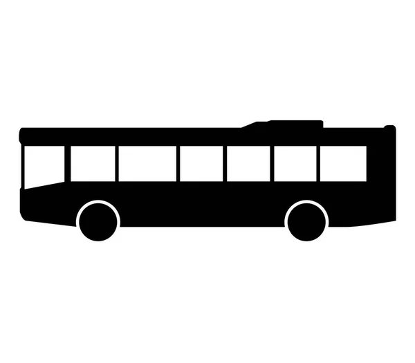 白い背景で示されているバスのアイコン — ストックベクタ