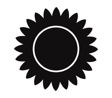 Beyaz bir arka plan üzerinde resimli çiçek simgesi