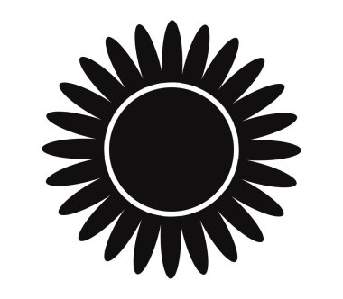 Beyaz bir arka plan üzerinde resimli çiçek simgesi