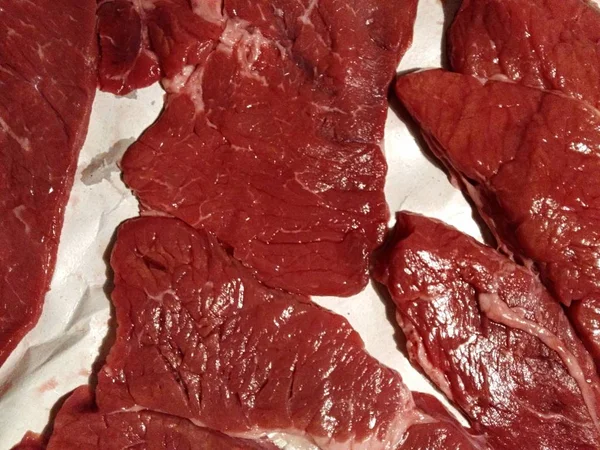 부엌에서 먹을 수 있는 고기의 질감 — 스톡 사진