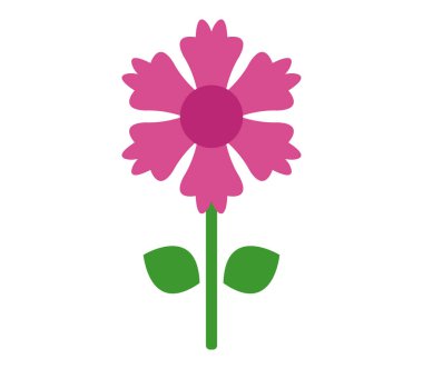 Beyaz bir arka plan üzerinde resimli çiçek simgesi