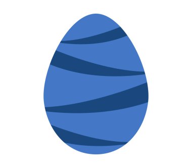 Beyaz bir arka plan üzerinde resimli Paskalya yortusu yumurta simgesi