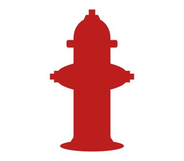 Beyaz bir arka plan üzerinde resimli hidrant simgesi