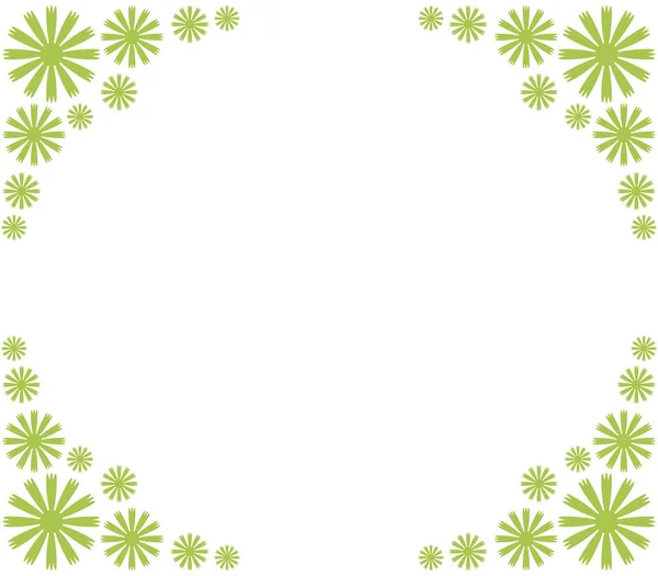 Frame of flowers illustrated on a white background — Stock Vector