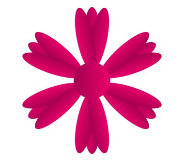 Beyaz bir arka plan üzerinde resimli çiçek simgesi