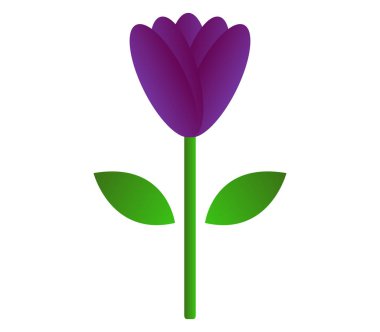 Beyaz bir arka plan üzerinde resimli çiçek simgesi