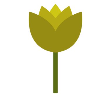 Beyaz bir arka plan üzerinde resimli çiçek simgesi