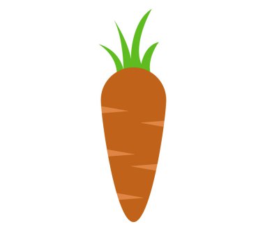 Beyaz bir arka plan üzerinde resimli havuç simgesi