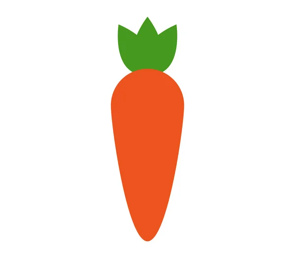 Icono de zanahoria ilustrado sobre un fondo blanco — Vector de stock