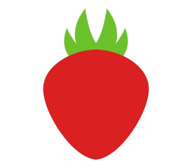 çilek simgesi beyaz bir arka plan üzerinde resimli