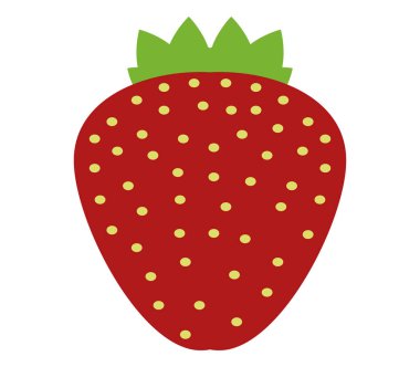 çilek simgesi beyaz bir arka plan üzerinde resimli
