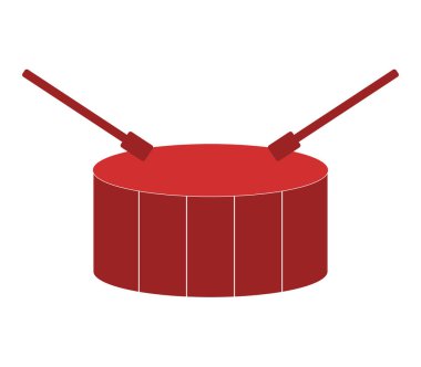 Beyaz bir arka plan üzerinde resimli davul simgesi