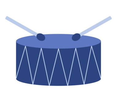 Beyaz bir arka plan üzerinde resimli davul simgesi