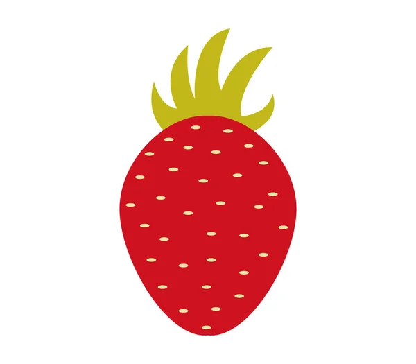 Strawberry ikonen illustreras på en vit bakgrund — Stock vektor