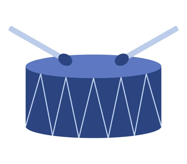 Trommel pictogram geïllustreerd op een witte achtergrond — Stockvector