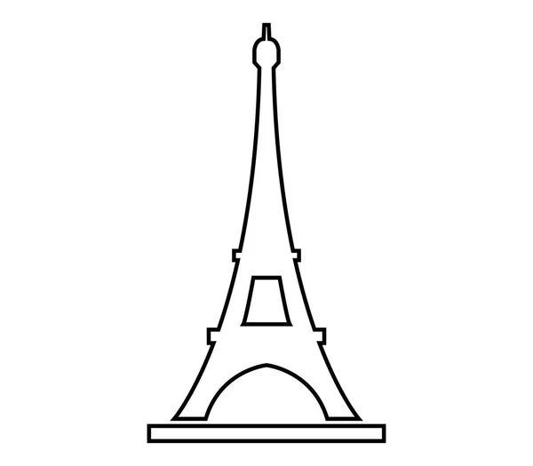 Ілюстрований значок Ейфелева вежа — стоковий вектор