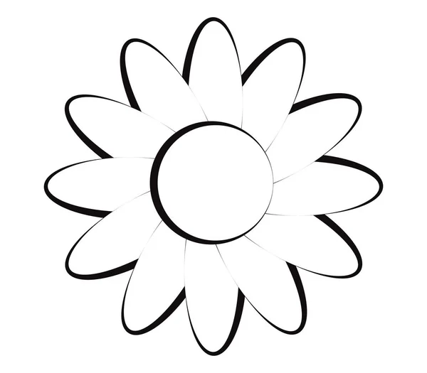 Ikona květin na bílém pozadí — Stockový vektor
