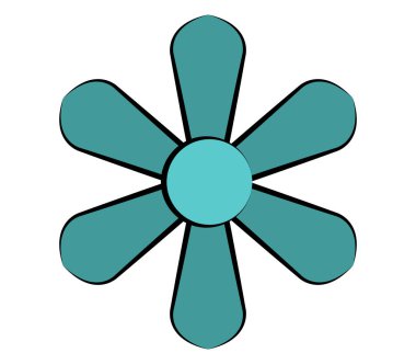 Beyaz bir arka plan üzerinde resimli çiçek simgesi