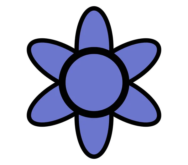 Blomma ikonen illustreras på en vit bakgrund — Stock vektor