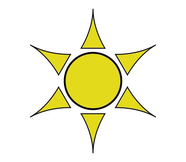 说明在白色背景上的太阳图标 — 图库矢量图片