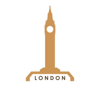 simge Big Ben beyaz bir arka plan üzerinde gösterilmiştir.