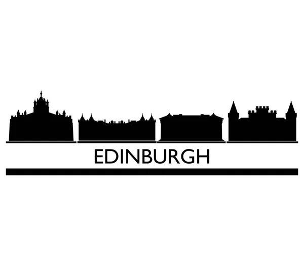 Horizonte de Edimburgo ilustrado em um fundo branco — Vetor de Stock