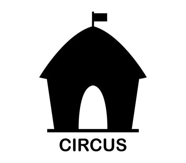 Icono de circo ilustrado sobre un fondo blanco — Vector de stock