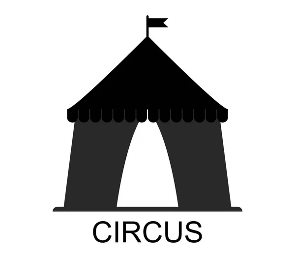 Icono de circo ilustrado sobre un fondo blanco — Vector de stock